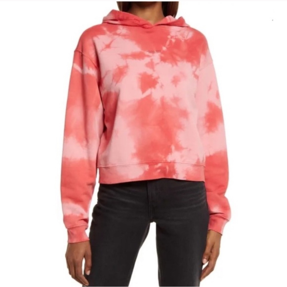 All Saints Women's Red Tie-Dye Hoodie